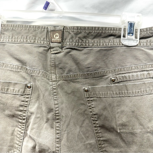 Merrell Mens 38S Grey Hiking Pants Outdoor Utility Cargo Articulated Knee Trail - Picture 7 of 13